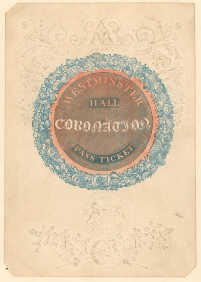 Passagem para o Grande Banquete de Coroação do Rei George IV no Westminster Hall, 17 de julho de 1821 de English School