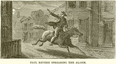 Paul Revere espalhando o alarme de English School