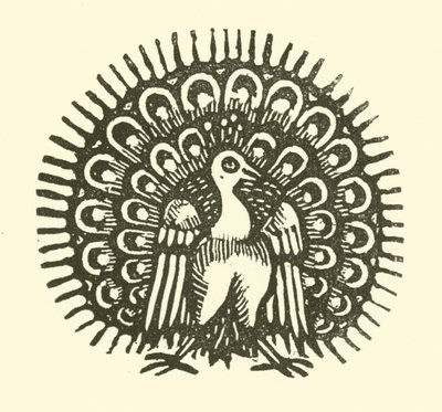 Pavão (xilogravura) de English School