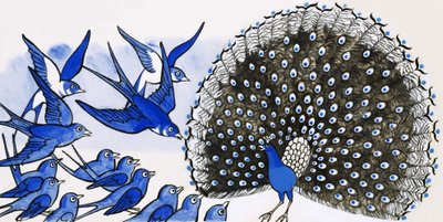 Pavão e outras aves de English School