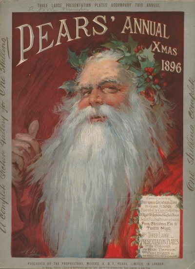 Peras Anual, Natal 1896 (cor litho) de English School