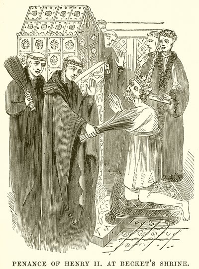 Penitência de Henrique II no Beckets Shrine de English School