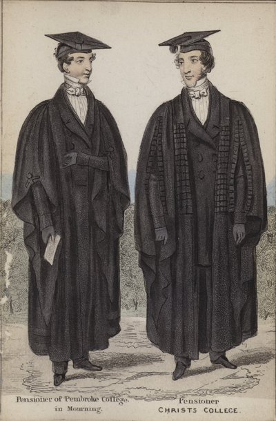 Pensionista do Pembroke College em luto, Pensionista, Christs College de English School