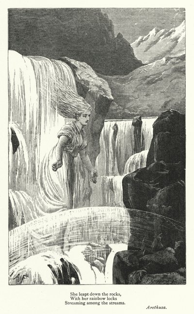 Percy Bysshe Shelley: Ilustração para Arethusa (gravura) de English School