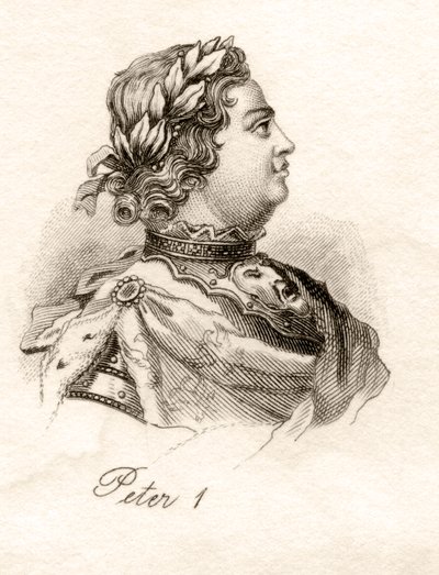Pedro, o Grande, do "Dicionário Histórico de Crabb", publicado em 1825 de English School