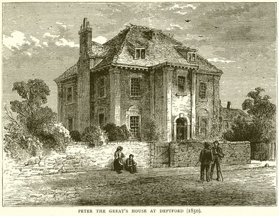 Pedro a casa dos grandes em Deptford (1850) de English School