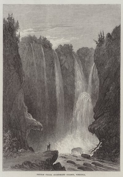 Peyton Falls, Alleghany County, Virginia (gravura) de English School