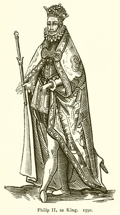 Filipe II como rei. 1590 de English School
