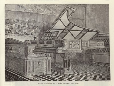 Piano pertencente a Lawrence Alma-Tadema de English School