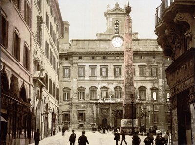 Piazza di Monte Citorio, Roma (foto colorida à mão) de English School