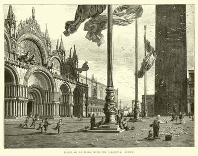 Piazza de São Marcos, com a Piazzetta, Veneza de English School