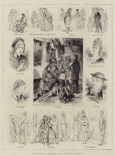 Fotos de Londres por um Artista Francês, I (gravura) de English School