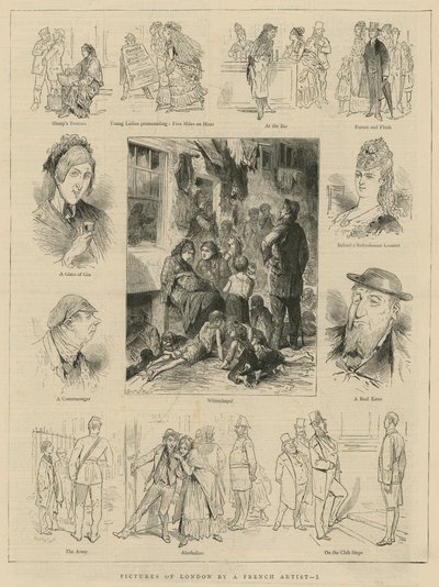 Imagens de Londres por um artista francês de English School