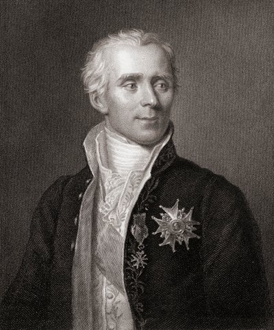 Pierre-Simon (1749-1827) Marquês de la Place, da Galeria dos Retratos, publicado em 1833 de English School