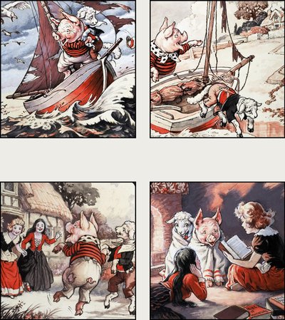 Porco e cordeiro vão à vela de English School