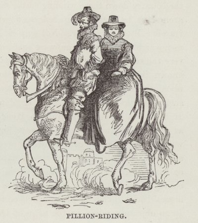 Pillion-riding (gravura) de English School
