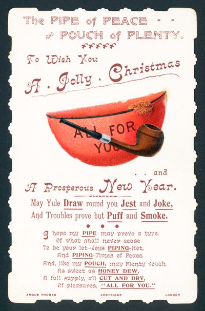 Tubo e bolsa, cartão de Natal de English School