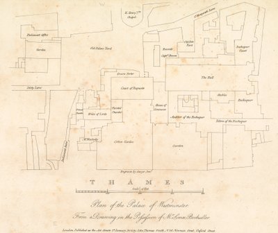 Plano do Palácio de Westminster, Londres de English School