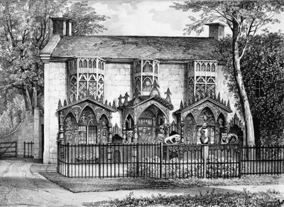 Plas Newyyd, perto de Llangollen, País de Gales, a sede de Lady Eleanor Butler e Miss Ponsonby de English School