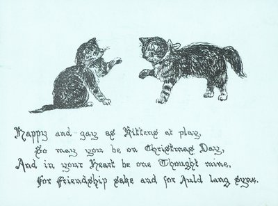 Gatinhos brincalhão, cartão de Natal de English School