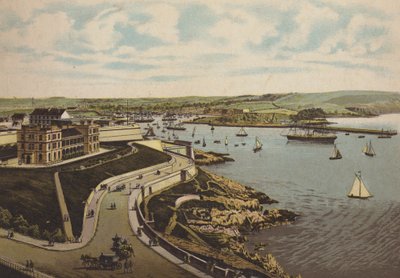 Plymouth: Instituto Biológico e Cattewater (cor litho) de English School