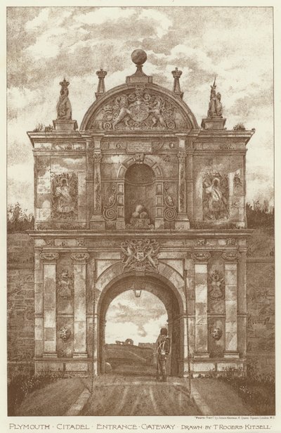 Cidadela Plymouth, Porta de Entrada (litho) de English School