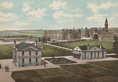 Plymouth: Royal Naval Barracks (cor litho) de English School