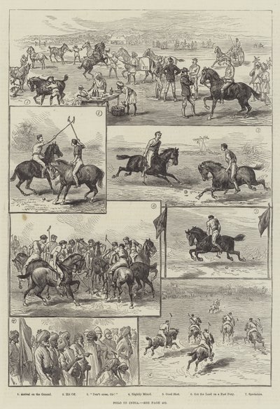 Polo na Índia (gravura) de English School