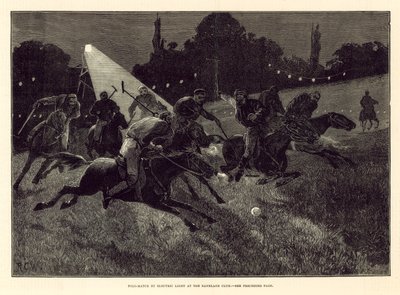 Polo match por luz elétrica nos Jardins Ranelagh de English School