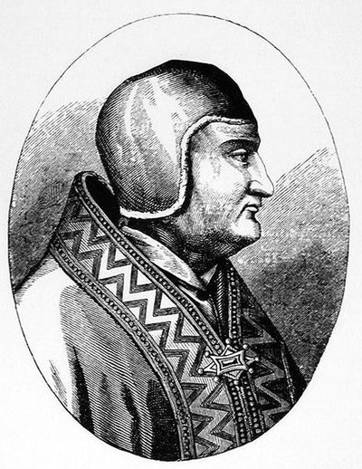 Ilustração do Papa Clemente IV (c.1195-1268) da Ciência e Literatura da Idade Média e do Renascimento, escrita e gravada por Paul Lacroix, 1878 de English School