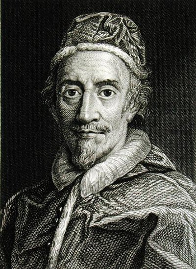Papa Clemente IX (1600-69) (gravura) de English School