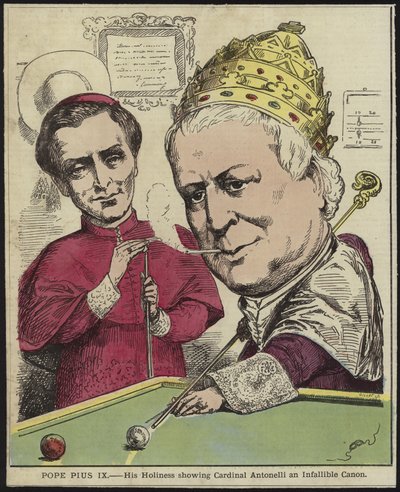 Papa Pio IX - Sua Santidade mostrando ao Cardeal Antonelli um Canon Infalível de English School