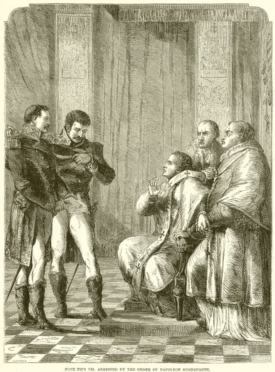 Papa Pio VII. preso pela ordem de Napoleão Buonaparte de English School