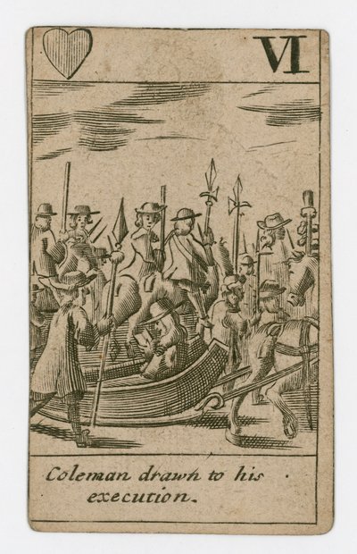 Popish Plot Spielkarte von English School