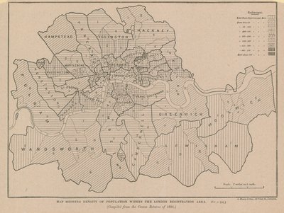 População dentro da área de registro de Londres de English School