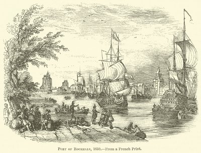 Porto de Rochelle, 1650 de English School