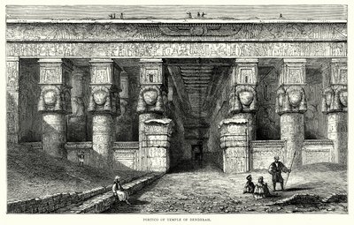 Pórtico do Templo de Denderah (gravura) de English School