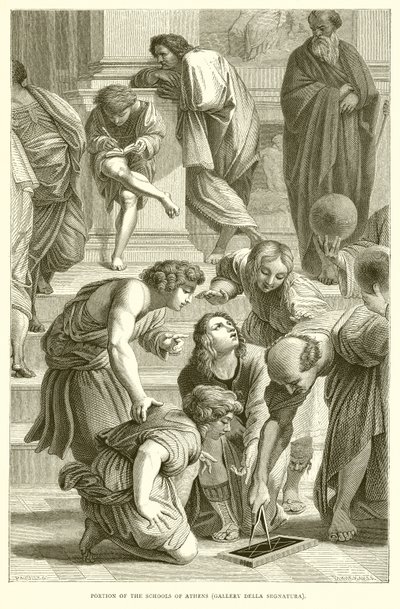 Porção das Escolas de Atenas (Galeria Della Segnatura) de English School