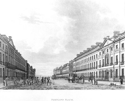 Portland Place, Londres, 1800 de English School
