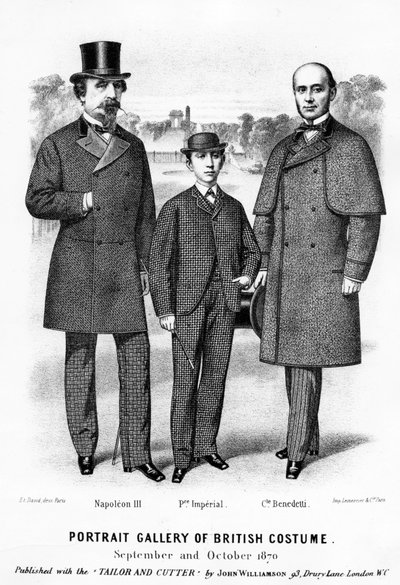 Galeria de retratos do traje britânico, publicada com o alfaiate e o cortador por John Williamson, 1870 de English School