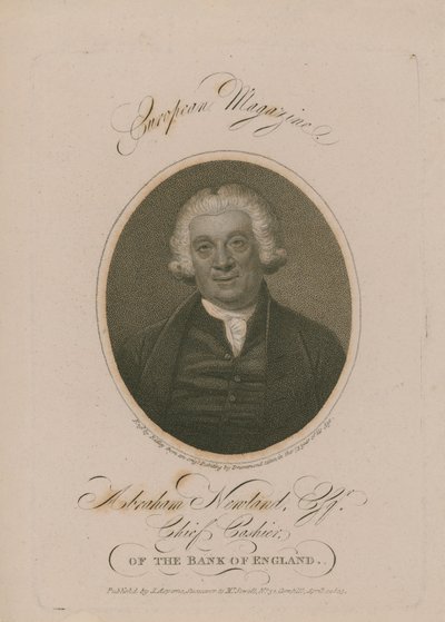 Retrato de Abraham Newland de English School