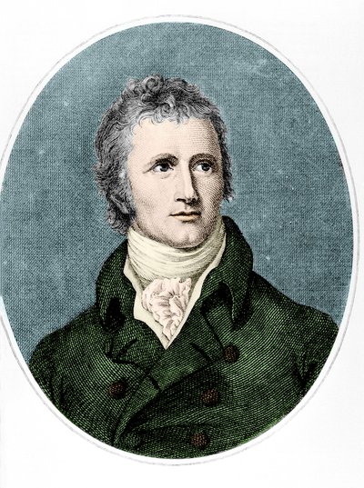 Retrato de Alexander MacKenzie (gravura a cores) de English School
