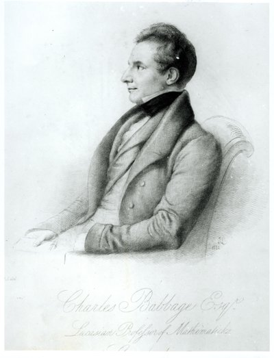 Retrato de Charles Babbage (1792-1871) 1832 de English School