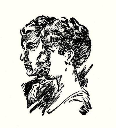 Retrato de E Oe Somerville e M Ross (litografia) de English School