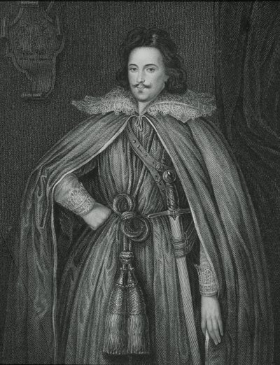 Retrato de Edward Herbert (1583-1648), de &39;British Retratos Lodge&39;, 1823 de English School