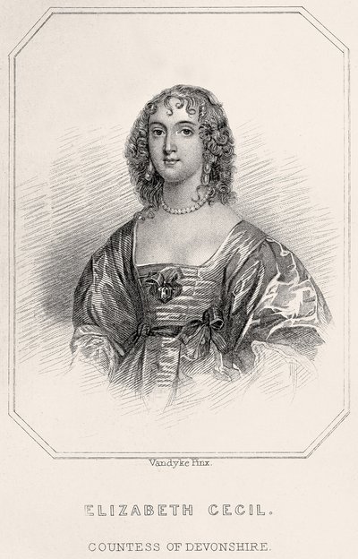 Retrato de Elizabeth Cecil, Condessa de Devonshire, 1835 de English School