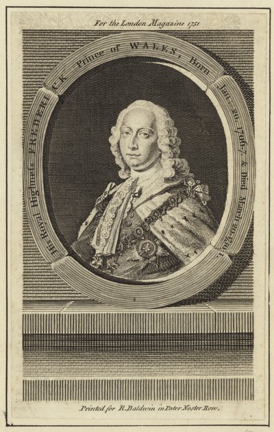 Retrato, de, frederick, príncipe, de, gales de English School