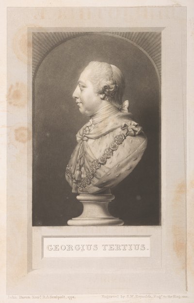 Retrato de George III de um busto, de Frederick Augusta Barnard, Catálogo da Biblioteca Real, volume I, frontispício de English School
