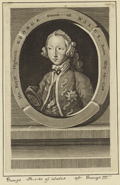 Retrato, de, george, príncipe, de, gales de English School