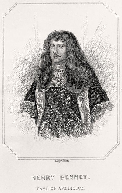 Retrato de Henry Bennet, Conde de Arlington, 1835 de English School